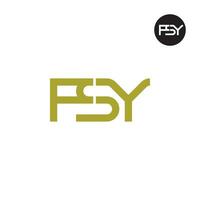 brev fsy monogram logotyp design vektor