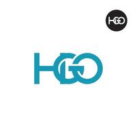Brief hgo Monogramm Logo Design vektor