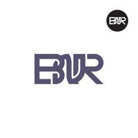 Brief bnr Monogramm Logo Design vektor