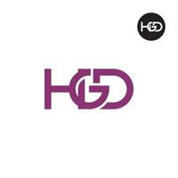 Brief hgd Monogramm Logo Design vektor