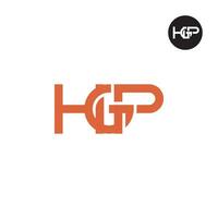 Brief hp Monogramm Logo Design vektor