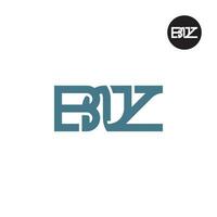 Brief bz Monogramm Logo Design vektor