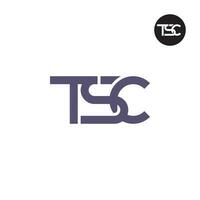 brev tsc monogram logotyp design vektor