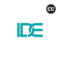 brev lde monogram logotyp design vektor