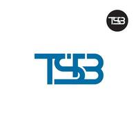 Brief tsb Monogramm Logo Design vektor