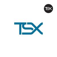 Brief tsx Monogramm Logo Design vektor