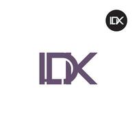 Brief ldk Monogramm Logo Design vektor
