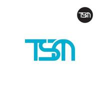 Brief tsm Monogramm Logo Design vektor