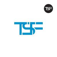 Brief tsf Monogramm Logo Design vektor