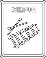Vektor Design Zeichnung xilofon