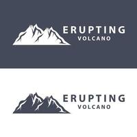 Vulkan Logo Design Inspiration natürlich Landschaft Vulkan Eruption Berg elegant Prämie vektor