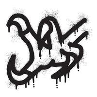 Adler Klaue Graffiti gezeichnet mit schwarz sprühen Farbe vektor