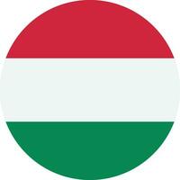 runden Ungarn Flagge Vektor . runden ungarisch Flagge isoliert auf Weiß Hintergrund
