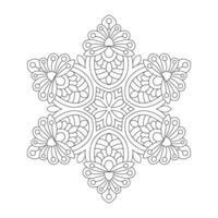 kreativ mandala blomma design färg bok sida vektor fil