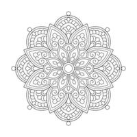 Prämie Mandala Blume Design Färbung Buch Seite Vektor Datei