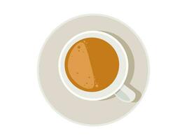 kaffe råna på vit bakgrund. kopp med varm dryck. vektor illustration
