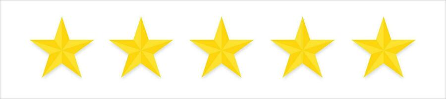 5 stjärna. stjärna ikon tecken. fem stjärnor kund produkt betyg recension platt ikon för appar och webbplatser vektor