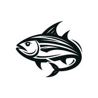 sauber und minimal Vektor Illustration von silhouettiert Ozean Thunfisch Fisch Logo