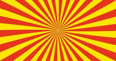 en röd och gul sunburst bakgrund vektor