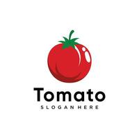 Tomate Logo Design mit kreativ Konzept Prämie Vektor