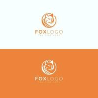 ein einfach und elegant Fuchs Logo vektor