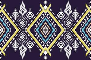 geometrisch ethnisch aztekisch Stickerei Stil.Figur Ikat orientalisch traditionell Kunst Musterdesign zum ethnisch Hintergrund, Hintergrund, Mode, Kleidung, Verpackung, Stoff, Element, Sarong, Grafik, Vektor Illustration.