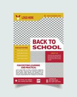 Kinder zurück zu Schule Flyer und einzigartig Design Schule Poster Eintritt Broschüre Vektor Datei