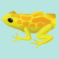 Gelb entdeckt Frosch Reptil Tier Vektor Illustration