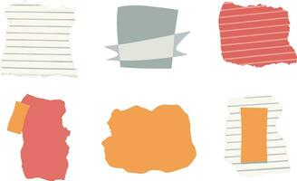 en samling av papper ark med annorlunda färger vektor