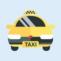 Vektor Gelb Taxi isoliert auf Weiß Hintergrund