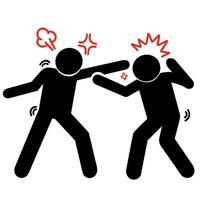 två människor stridande vektor illustration