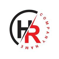 hr logotyp design vektor ikon