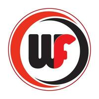 wf logotyp font design för din namn, varumärke och produkt vektor