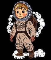 ilustration vektor grafisk av barn bli astronaut isolerat