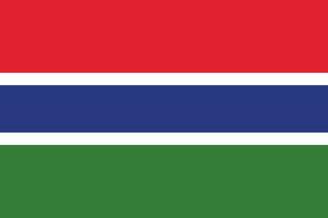 Flagge von gambia.national Flagge von Gambia vektor