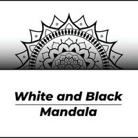 islamisch Mandala Hintergrund Design mit Schwarz und weiß Farbe vektor