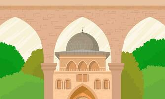 Illustration von das aqsa al-haram Moschee vektor