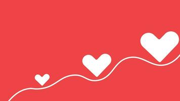 abstrakt einfach minimalistisch Valentinstag Liebe Hintergrund. vektor