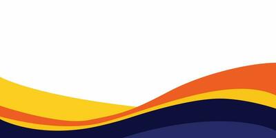 abstrakt Blau und Orange Geschäft Banner Hintergrund mit dynamisch Wellen Komposition. eben Vektor Illustration