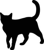 Katze Silhouette Bilder frei, Vektor isoliert Katze Silhouette Logo drucken Lager Vektor,