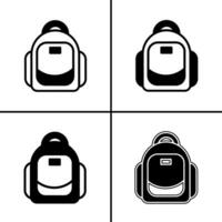 Vektor schwarz und Weiß Illustration von Schule Tasche Symbol zum Geschäft. Lager Vektor Design.