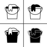 Vektor schwarz und Weiß Illustration von Wäsche Eimer Symbol zum Geschäft. Lager Vektor Design.