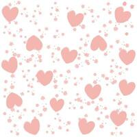 Herzen Muster Rosa Herzen auf Weiß Hintergrund. romantisch Hintergrund, Textilien, Kleidung, Verpackung Papier nahtlos Herzen Muster. vektor