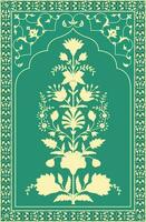 traditionell indisk blomma motiv. mughal hand ritade, mughal vägg målningar. årgång indisk folk blomma. botanisk blommig etnisk motiv. traditionell orientalisk blomma motiv design. vektor