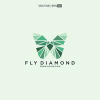 geometrisch polygonal Schmetterling Logo Design Vektor