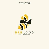 honung bi djur logotyp ikon vektor illustration