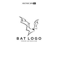 Schläger öffnen Flügel fliegend Konzept Elemente Logo Vektor Symbol