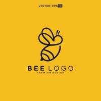 Honig Biene Tiere Logo Symbol Vektor Illustration