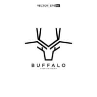 buffel tjur bison logotyp design inspiration vektor