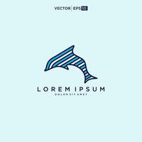 delfin logotyp design vektor ikon mall